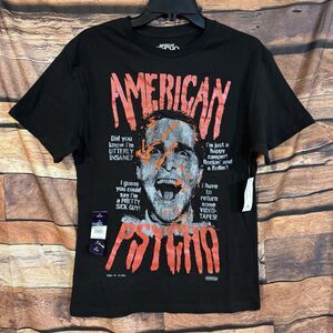 American Psycho T-Shirt XS Iconic Patrick Bateman Horror Movie Quote Tee NWT